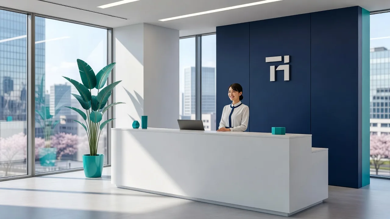 Flow Vault Lab Shiftのオフィス受付スペース